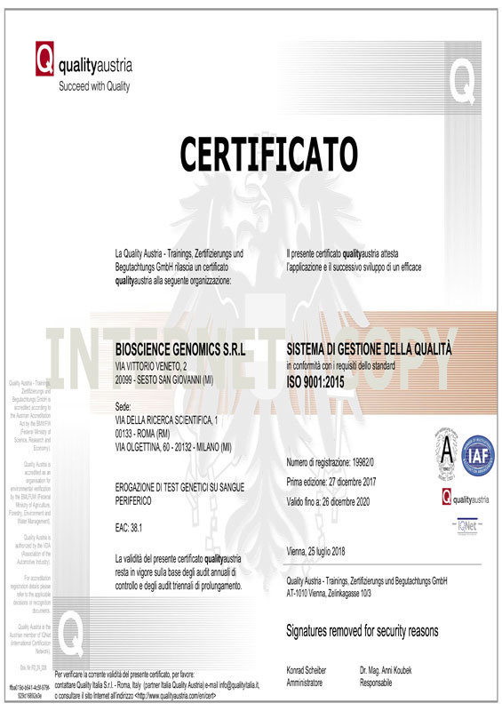 Certificazione ISO Milano